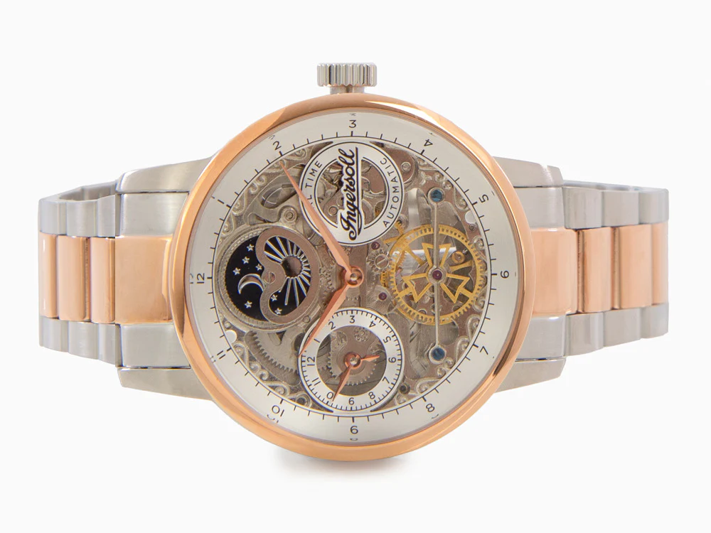 Ingersoll 1892-Jazz Automatic Watch, 42 mm, PVD Rose Gold, Grey, 5 atm, I07706 - Image 7