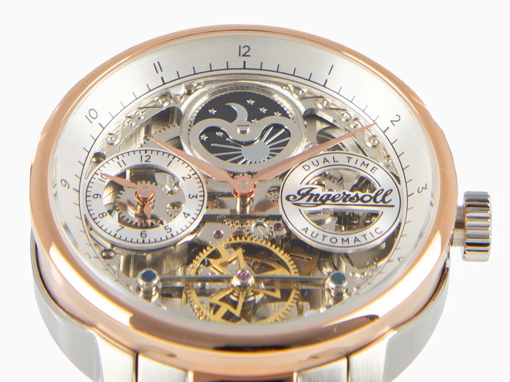 Ingersoll 1892-Jazz Automatic Watch, 42 mm, PVD Rose Gold, Grey, 5 atm, I07706 - Image 8