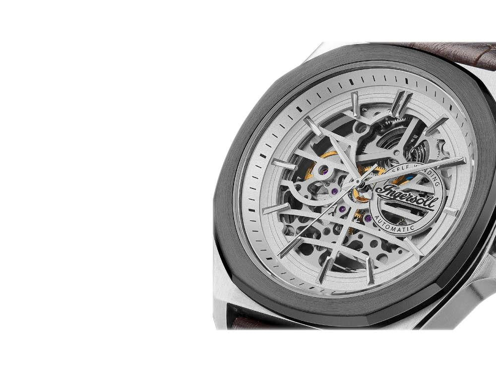 Ingersoll 1892 Orville Automatic Watch, 46 mm, White, Leather strap, I09307 - Image 3