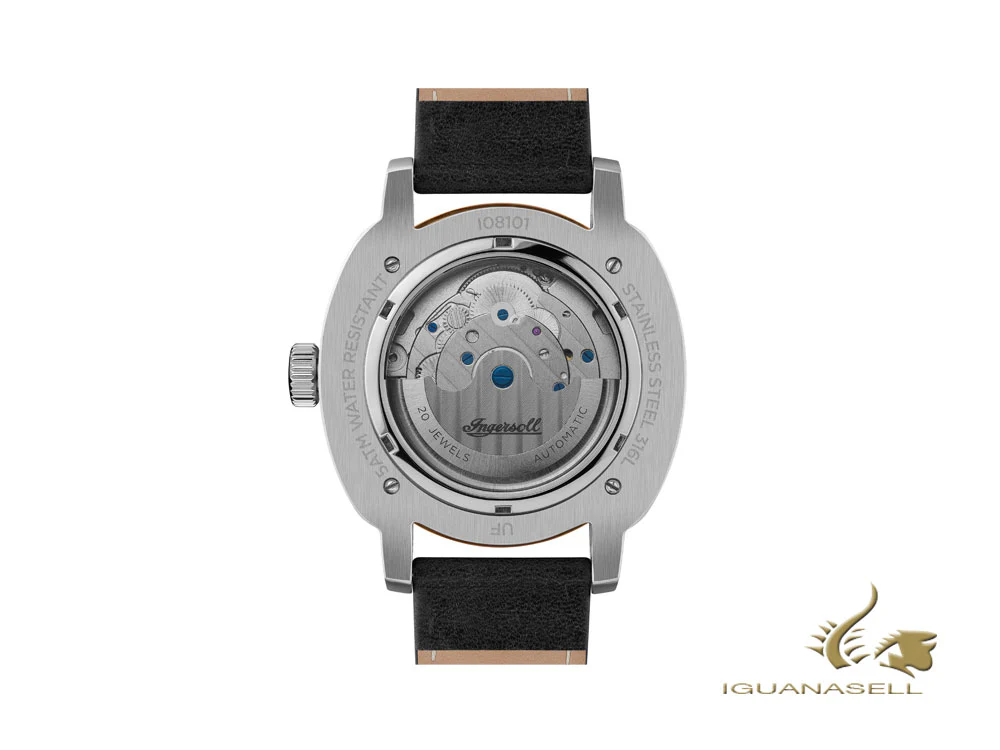 Ingersoll Director Automatic Watch, 46 mm, Rose Gold, White, Leather, I08101 - Image 6