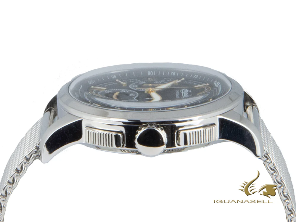 Ingersoll Regent Quartz Watch, Chronograph, 47mm, Black, Mesh strap, I00103 - Image 6