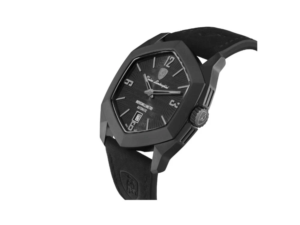 Lamborghini Novemillimetri Black Automatic Watch, Titanium, 43 mm, TLF-T08-2 - Image 3