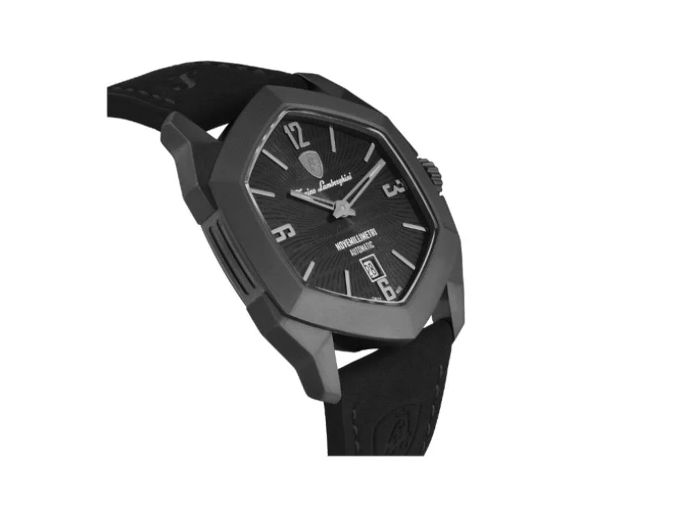 Lamborghini Novemillimetri Black Automatic Watch, Titanium, 43 mm, TLF-T08-2 - Image 4
