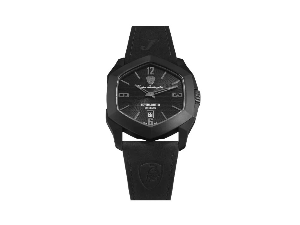 Lamborghini Novemillimetri Black Automatic Watch, Titanium, 43 mm, TLF-T08-2 - Image 5