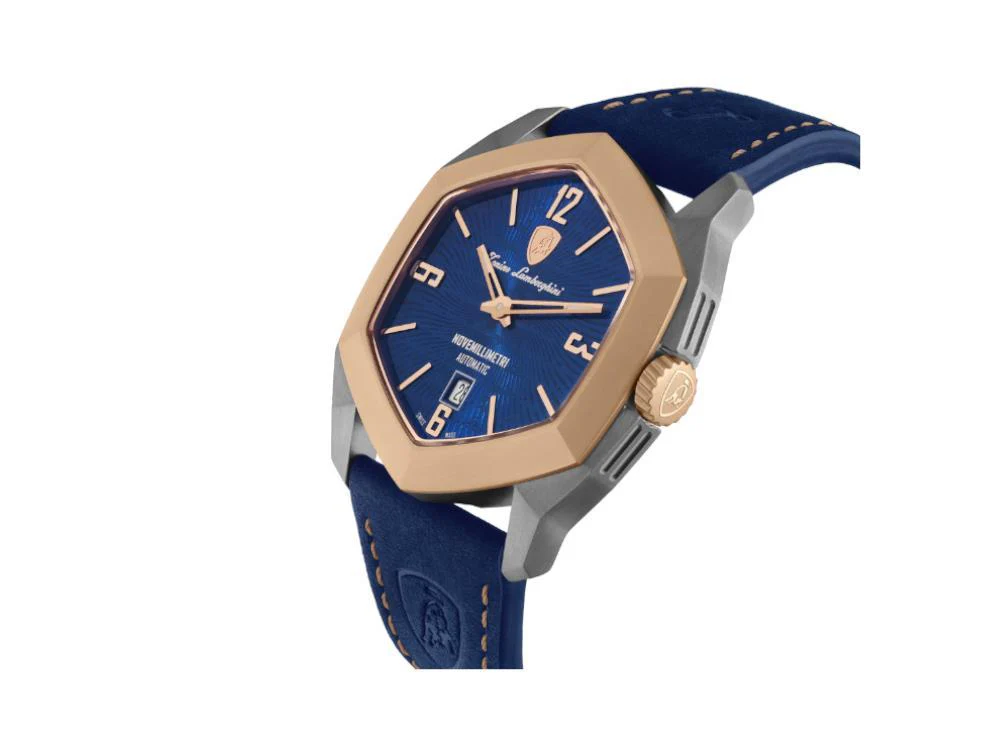 Lamborghini Novemillimetri Blue Automatic Watch, Titanium, 43 mm,TLF-T08-3 - Image 3