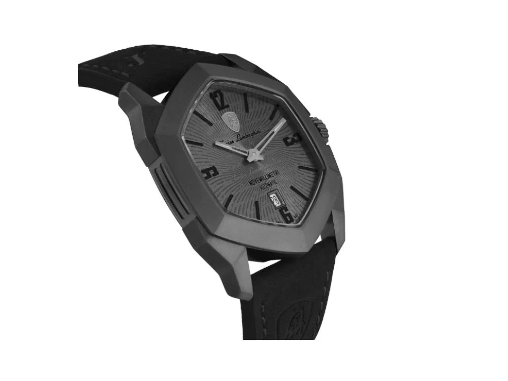 Lamborghini Novemillimetri Gray Automatic Watch, Titanium, 43 mm, TLF-T08-1 - Image 4