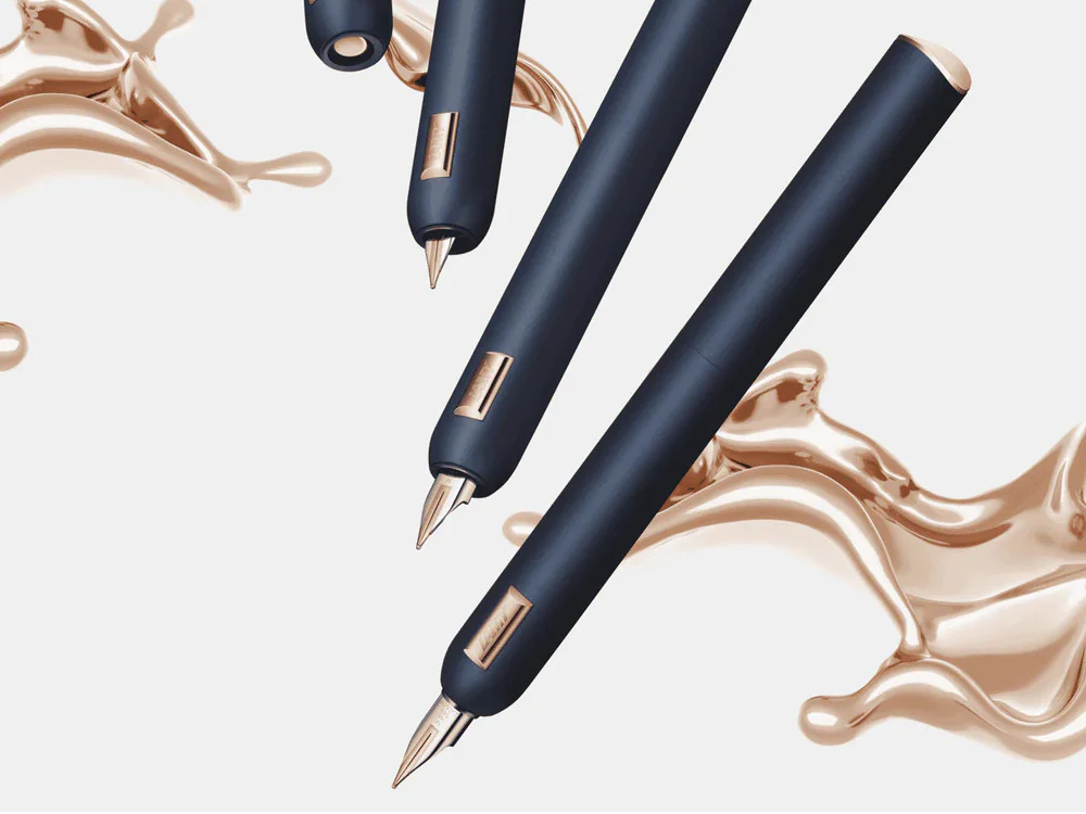 Lamy Dialog CC Fountain Pen, Lacquer, Rose Gold, Blue, Mat, 1234402 - Image 8