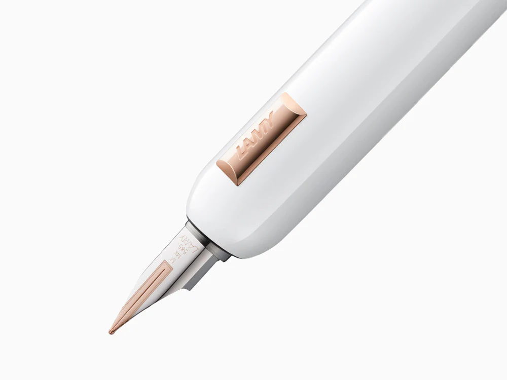 Lamy Dialog CC Fountain Pen, Lacquer, Rose Gold Plated, White, 1234405 - Image 7