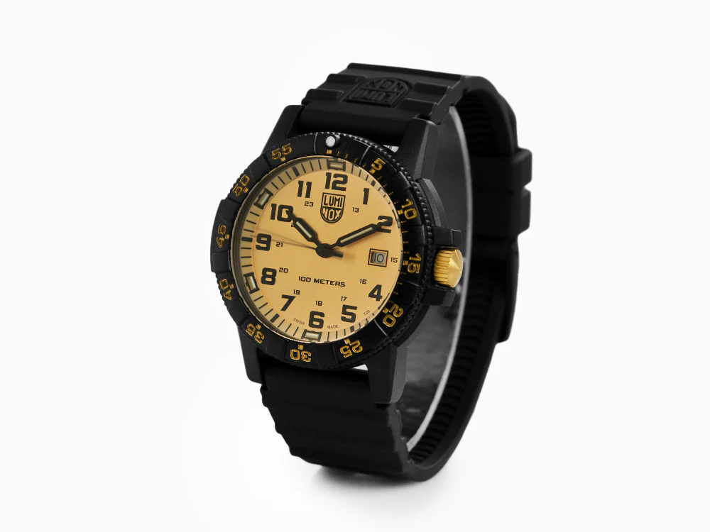 Luminox Leatherback Sea Turtle Giant Quartz Watch, Gold, XS.0325.GP - Image 4