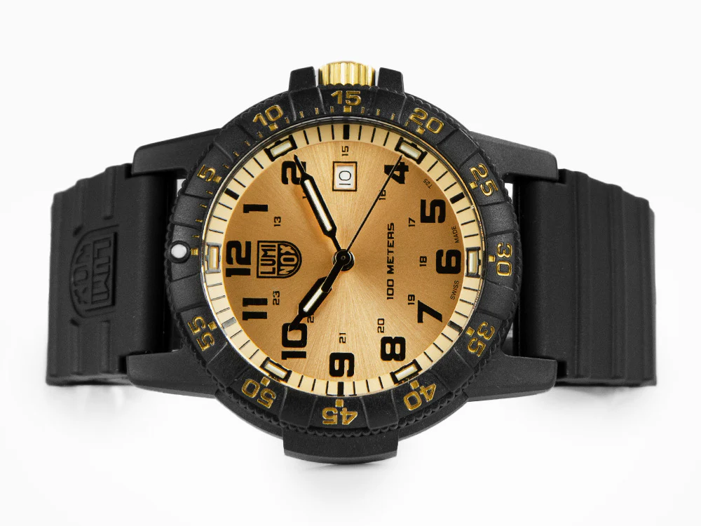 Luminox Leatherback Sea Turtle Giant Quartz Watch, Gold, XS.0325.GP - Image 7