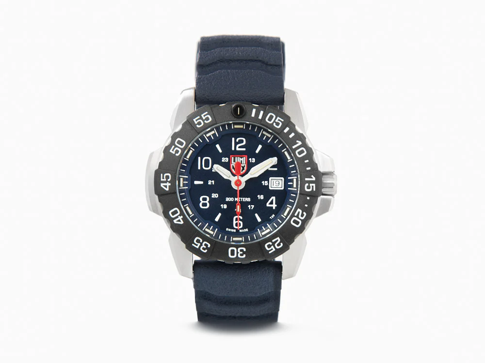 Luminox Navy Seal Steel 3250 Time Date Series Quartz Watch, Blue, XS.3253.CB - Image 2