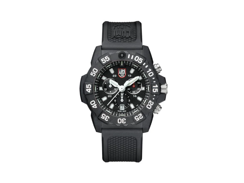Luminox Sea Navy Seal Chronograph 3580 Series Quartz Watch, Black, XS.3581