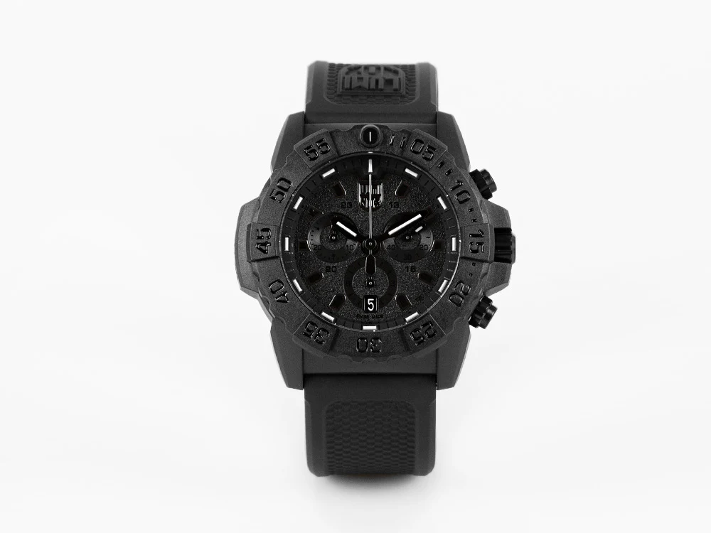 Luminox Sea Navy Seal Chronograph 3580 Series Quartz Watch, Black, XS.3581.BO - Image 2