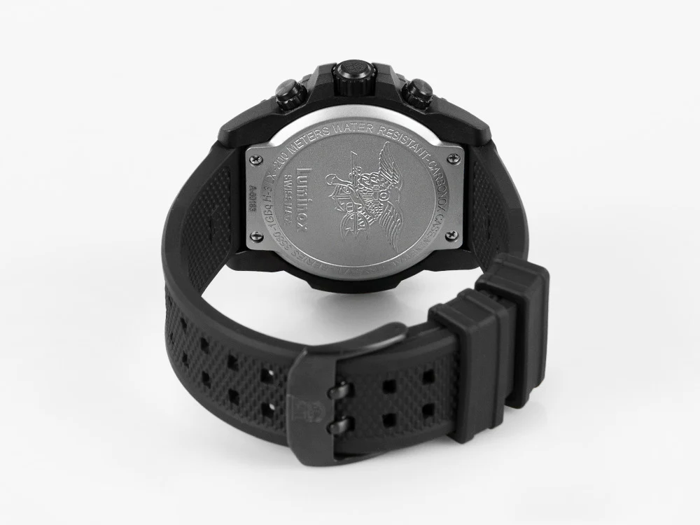 Luminox Sea Navy Seal Chronograph 3580 Series Quartz Watch, Black, XS.3581.BO - Image 3