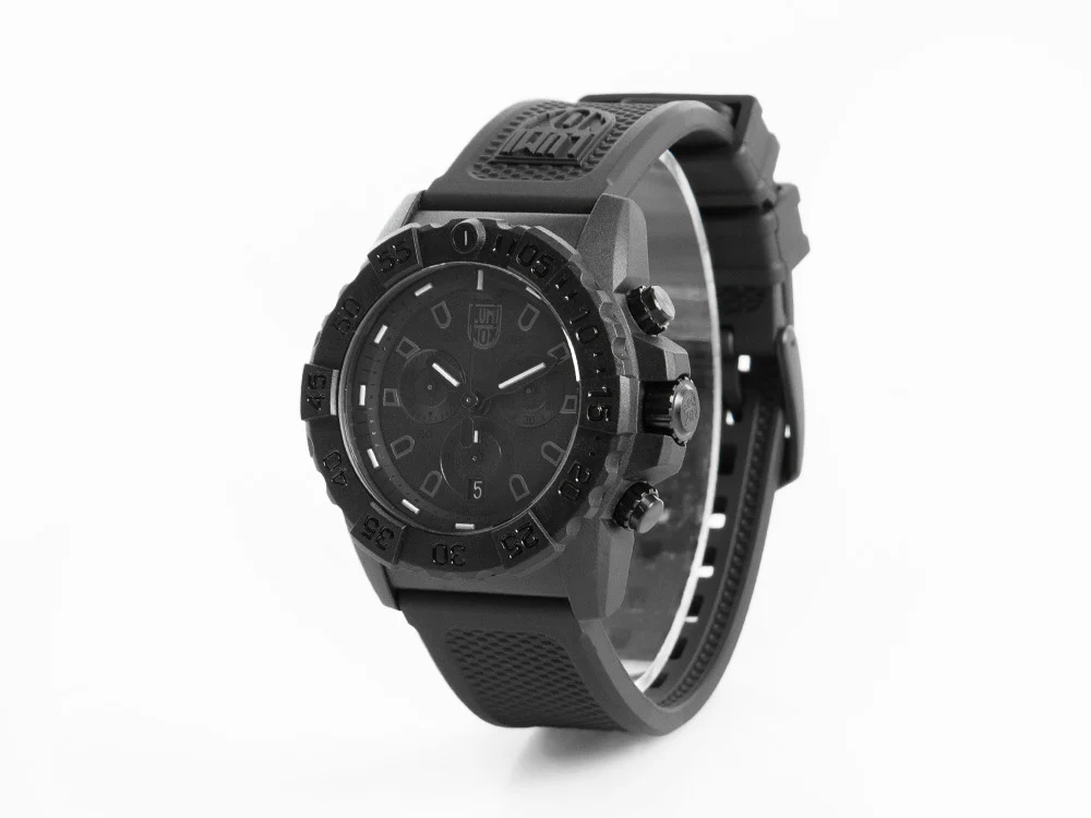 Luminox Sea Navy Seal Chronograph 3580 Series Quartz Watch, Black, XS.3581.BO - Image 4