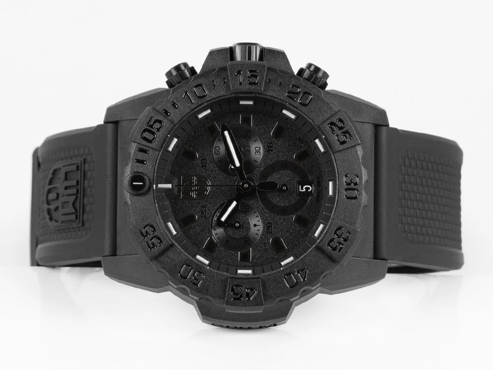 Luminox Sea Navy Seal Chronograph 3580 Series Quartz Watch, Black, XS.3581.BO - Image 7
