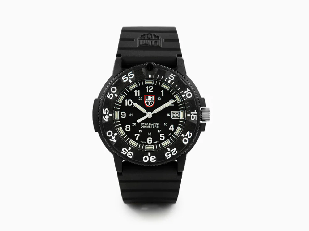 Luminox Sea Navy Seal Quartz Watch, Carbon, Black/White, XS.3001 - Image 2