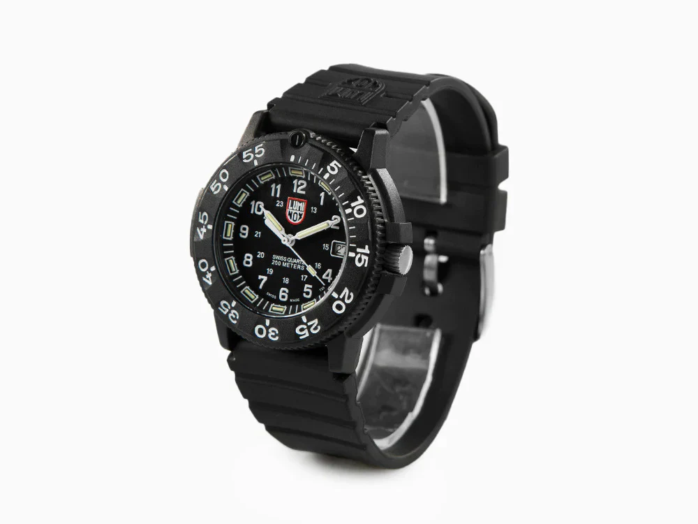 Luminox Sea Navy Seal Quartz Watch, Carbon, Black/White, XS.3001 - Image 4