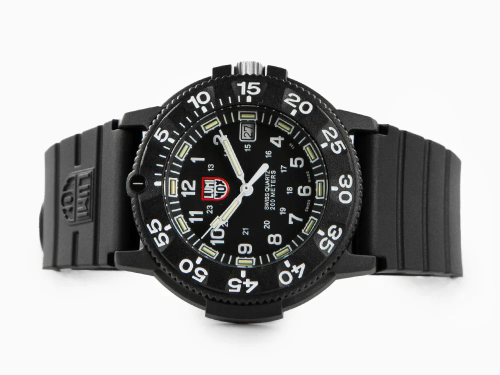 Luminox Sea Navy Seal Quartz Watch, Carbon, Black/White, XS.3001 - Image 7