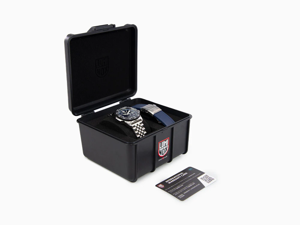 Luminox Sea Pacific Diver Ripple Collection Quartz Watch, Blue, XS.3123M.SET - Image 10