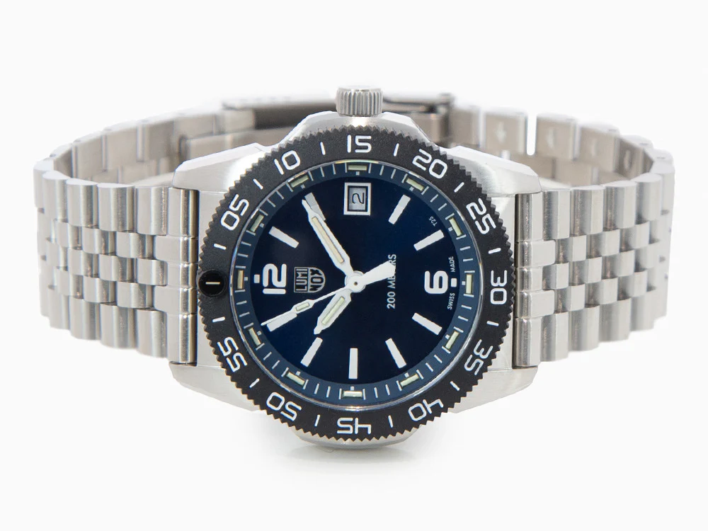 Luminox Sea Pacific Diver Ripple Collection Quartz Watch, Blue, XS.3123M.SET - Image 7