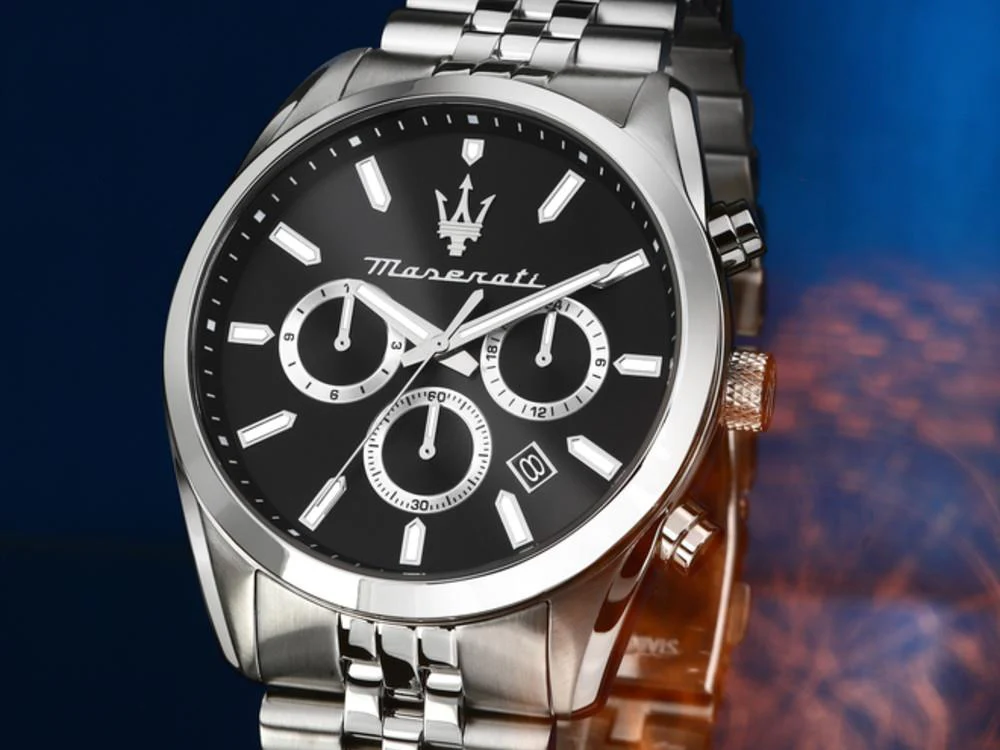 Maserati Attrazione Quartz Watch, Black, 43 mm, Mineral crystal, R8853151022 - Image 5
