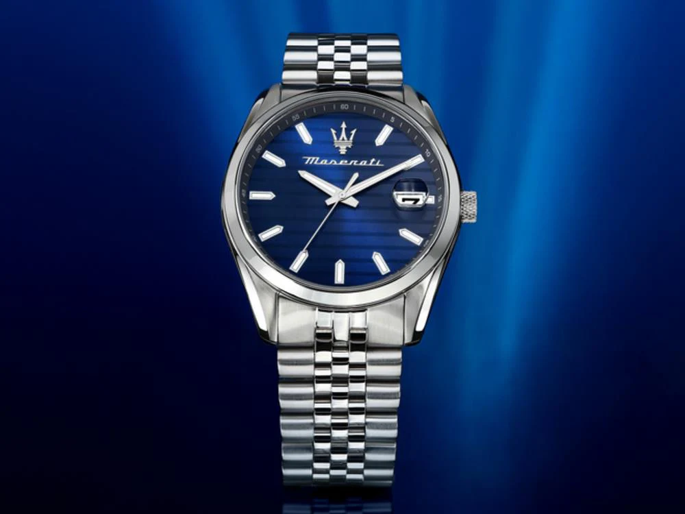 Maserati Attrazione Quartz Watch, Blue, 43 mm, Mineral crystal, R8853151028 - Image 6