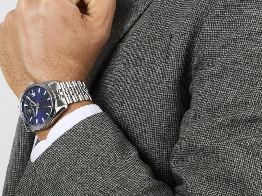 Maserati Attrazione Quartz Watch, Blue, 43 mm, Mineral crystal, R8853151028 - Image 7