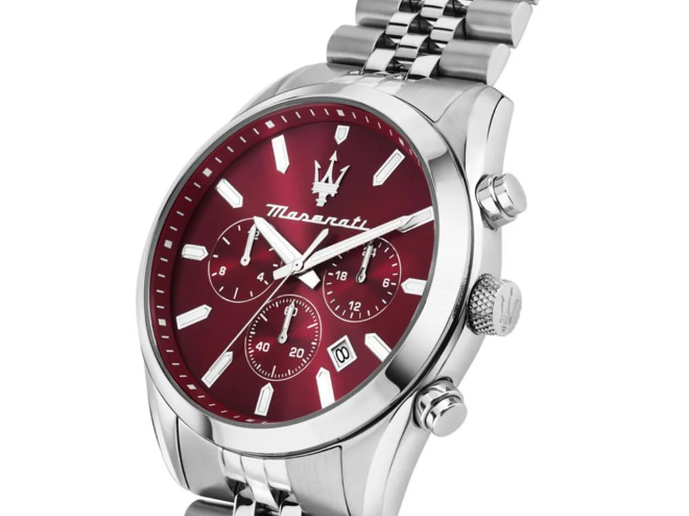Maserati Attrazione Quartz Watch, Burgundy, 43 mm, R8853151024 - Image 5