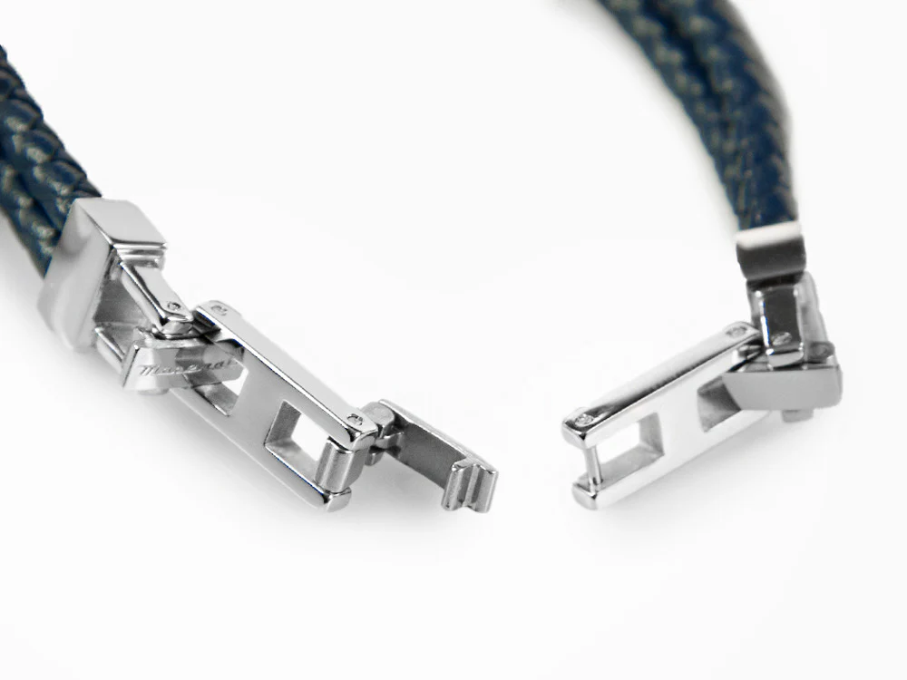 Maserati Gioielli Bracelet, Leather, Blue, Rose Gold PVD, JM422AVE10 - Image 5