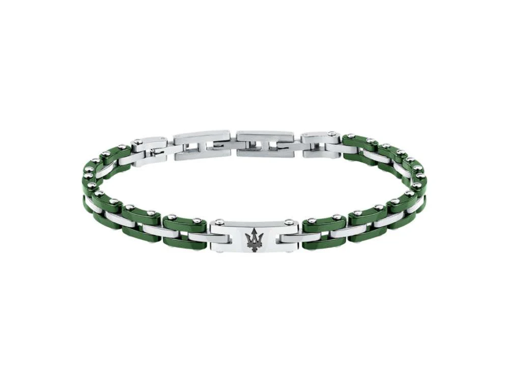 Maserati Gioielli Bracelet, Steel, Green, JM425ATZ66 - Image 2