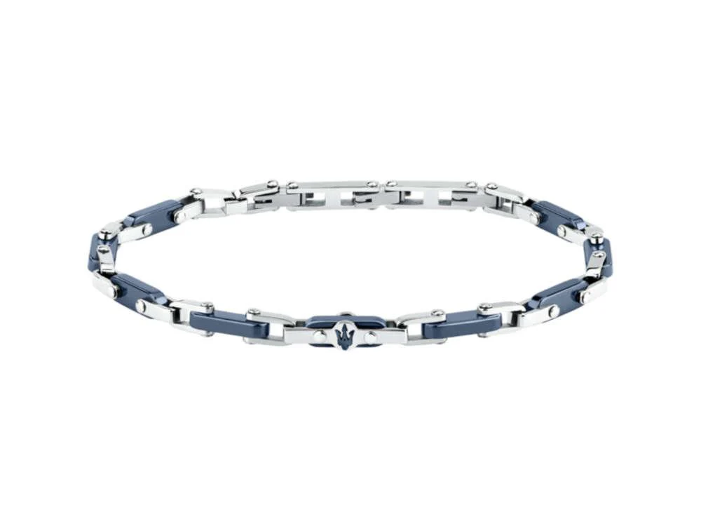 Maserati Gioielli Ceramic Bracelet, Stainless steel, Blue, JM226ATZ76