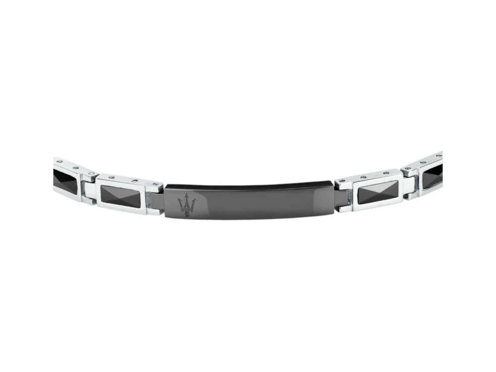 Maserati Gioielli Ceramic Bracelet, Steel, Black, JM226ATZ79 - Image 2