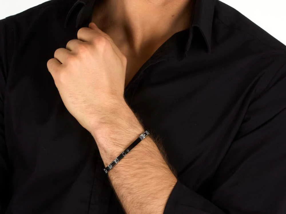 Maserati Gioielli Ceramic Bracelet, Steel, Black, JM226ATZ79 - Image 4