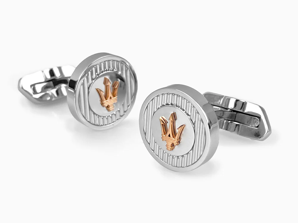 Maserati Gioielli Cufflinks, Steel, Silver, Polished, JM121ATK14 - Image 2