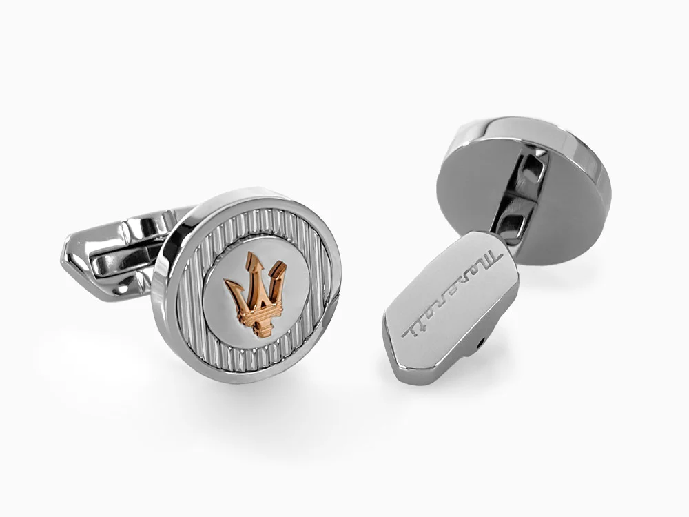 Maserati Gioielli Cufflinks, Steel, Silver, Polished, JM121ATK14 - Image 5