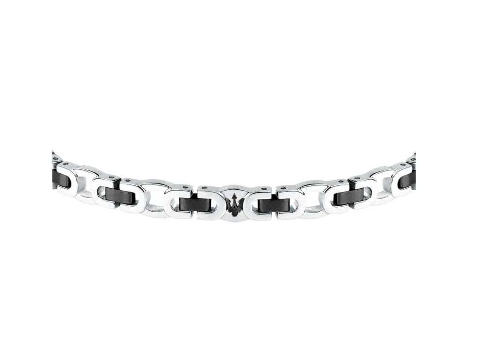 Maserati Gioielli Iconic Bracelet, Steel, Black, JM425AVD98 - Image 3