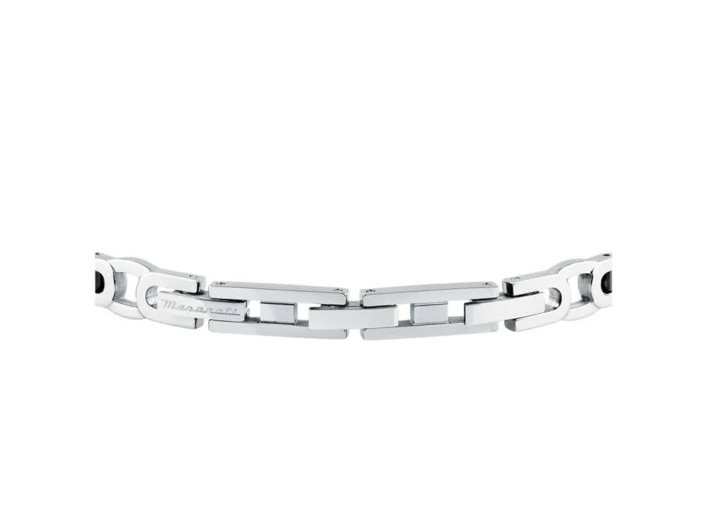 Maserati Gioielli Iconic Bracelet, Steel, Black, JM425AVD98 - Image 4