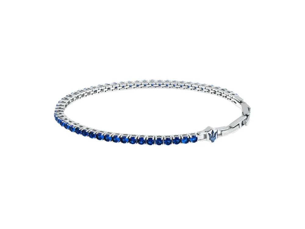 Maserati Gioielli Tennis Bracelet, Steel, Blue, JM425AVC11 - Image 2