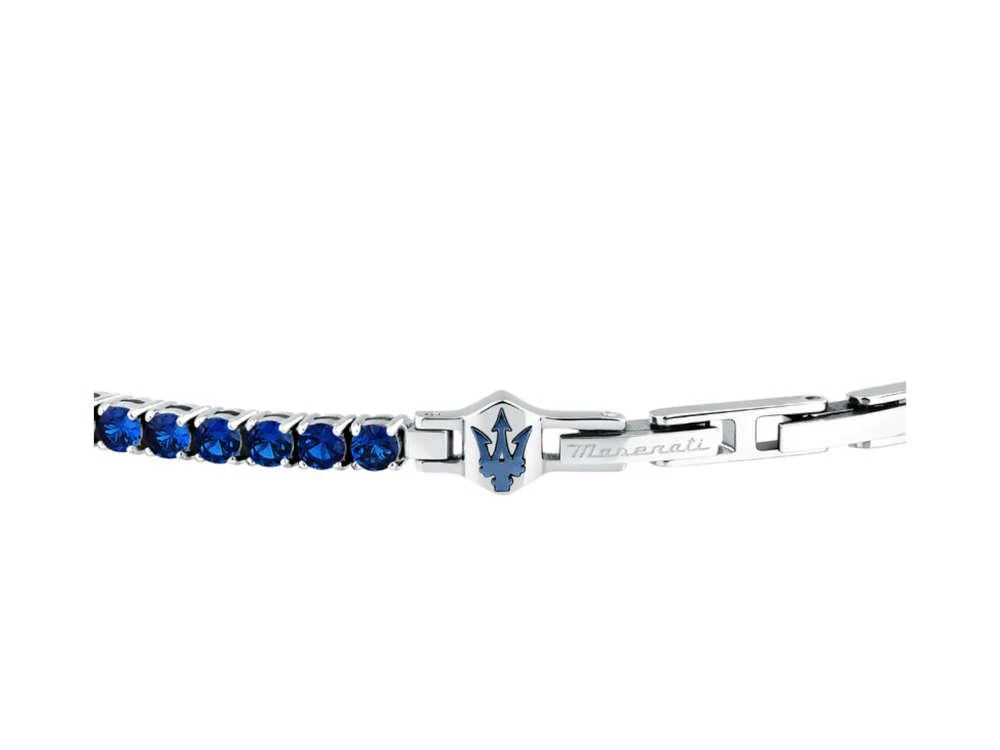 Maserati Gioielli Tennis Bracelet, Steel, Blue, JM425AVC11 - Image 3