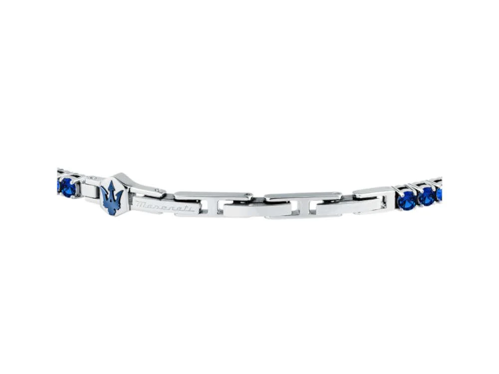 Maserati Gioielli Tennis Bracelet, Steel, Blue, JM425AVC11 - Image 4