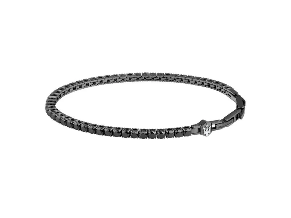 Maserati Gioielli Tennis Bracelet, Steel, Gun metal, JM425AVC08 - Image 2