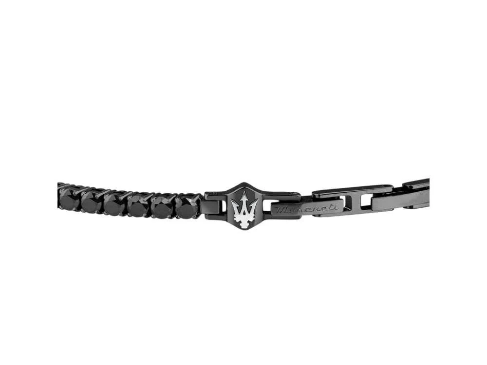 Maserati Gioielli Tennis Bracelet, Steel, Gun metal, JM425AVC08 - Image 3