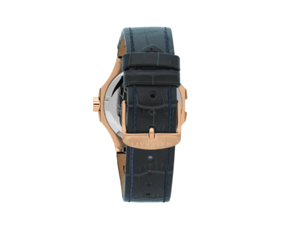 Maserati Potenza Quartz Watch, PVD Rose Gold, Blue, 42 mm, R8851108027 - Image 3