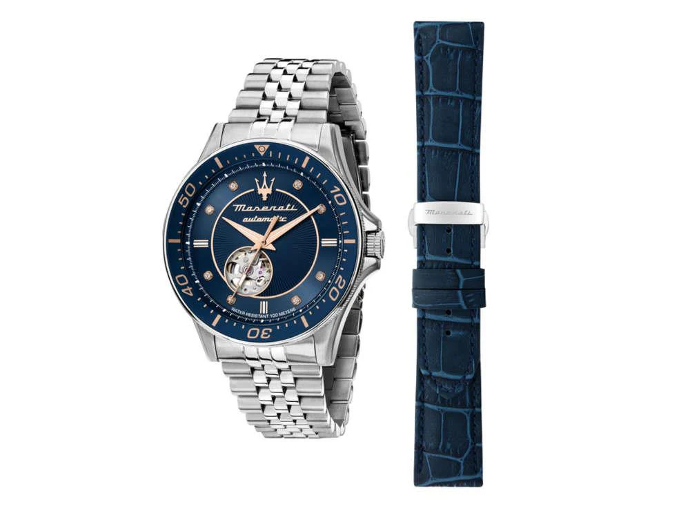 Maserati Sfida Automatic Watch, Blue, 44 mm, Special Edition, R8823140013 - Image 2