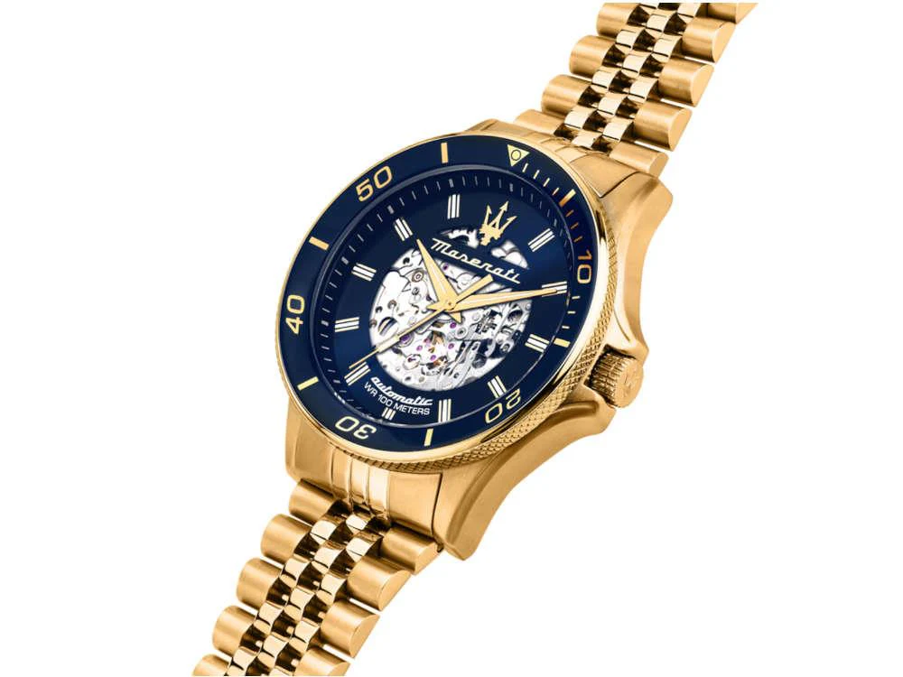 Maserati Sfida Automatic Watch, Blue, 44 mm, Special Edition, R8823140017 - Image 6