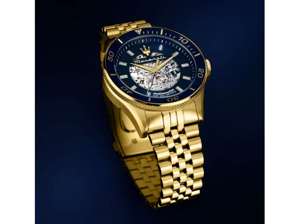Maserati Sfida Automatic Watch, Blue, 44 mm, Special Edition, R8823140017 - Image 7