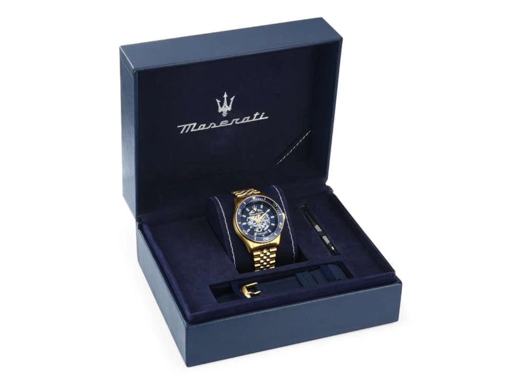 Maserati Sfida Automatic Watch, Blue, 44 mm, Special Edition, R8823140017 - Image 8