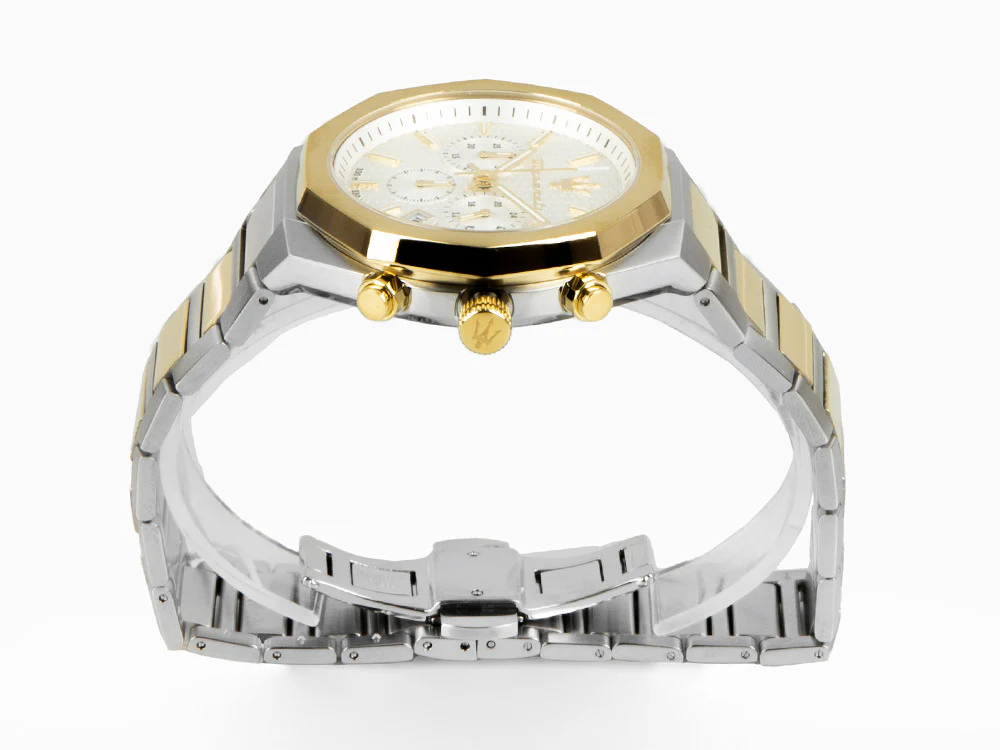 Maserati Stile Quartz Watch, PVD, White, 45 mm, Mineral crystal R8873642009 - Image 5