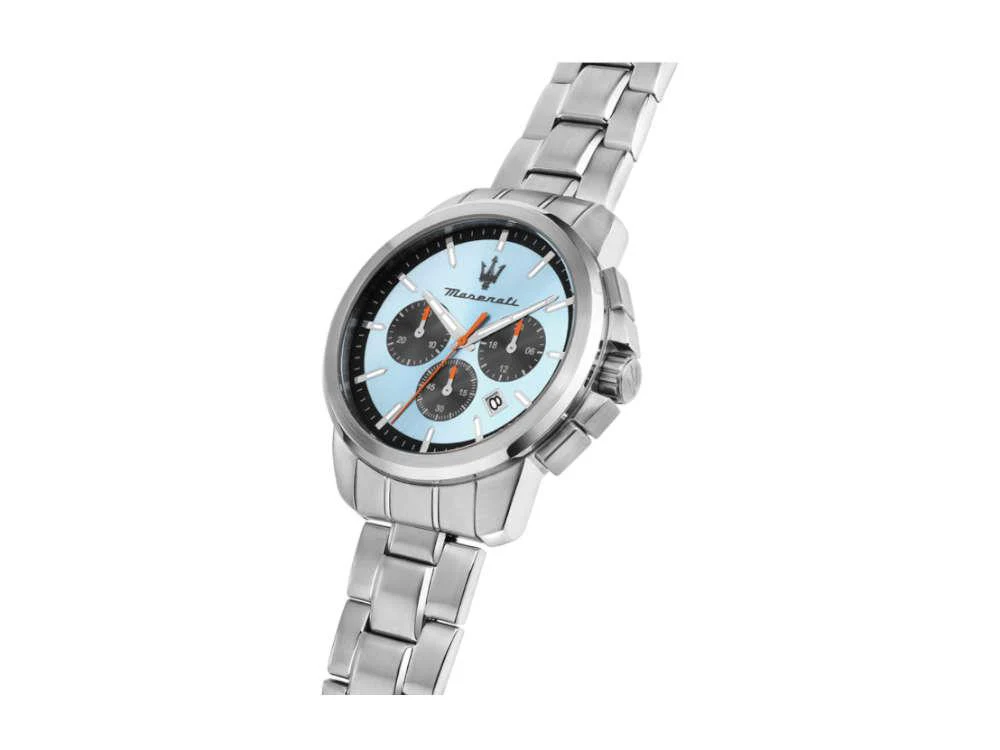 Maserati Successo Quartz Watch, Light Blue, 42 mm, Mineral crystal, R8873621045 - Image 4